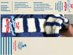 Flyer Knit Kit. Sjaal ontworpen door Rosanne van der Meer in opdracht van Granny's finest en kunsthal Rotterdam.
